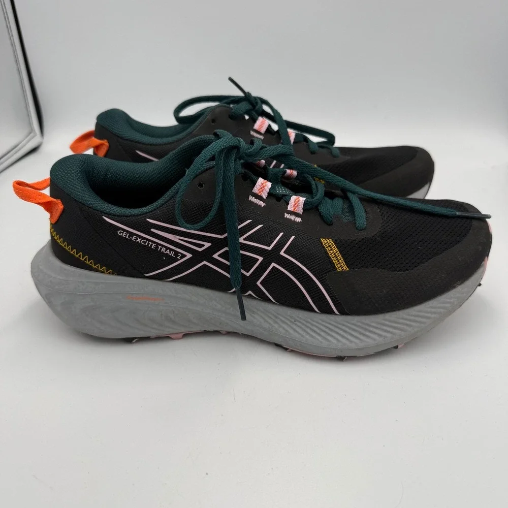 Asics Gel-Excite Trail 2 Womens Running Shoes Black Pink 1012B412 Size 9.5 - Picture 1 of 7